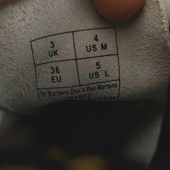 Dr. Martens 1460 Smooth Leather Combat Platform Boots 5 White 90s Grunge Y2k - Picture 8 of 8